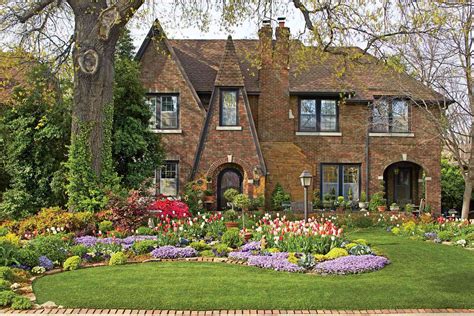 tudor style landscaping